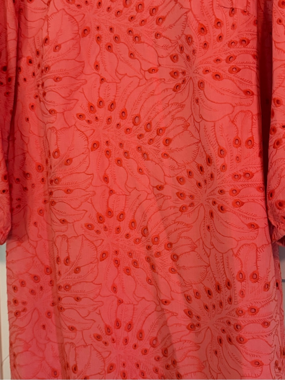 Preston & York Coral Eyelet Embroidered Shift Dress Size 10 - Picture 3 of 8